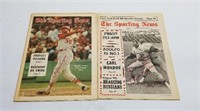 2 Vintage Autographed 1968 Sporting News