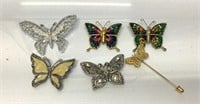Lot of Butterfly Pins/brooches