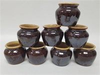 8 Vintage Stoneware Heinz 57 Bean Jars