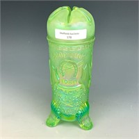 Fenton Ice Green HOACGA 1980 Hatpin Holder