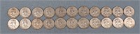 (22) Franklin Half Dollars