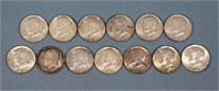 (13) 1964 Kennedy Half Dollars