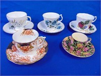 (5) Cups And Saucers