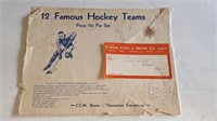 1934 CCM Hockey 12 Famous Hockey Teams Envelope
