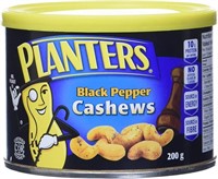 Planters Black Pepper Cashews, 200 Grams
