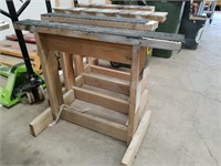 4 Assorted Fabricated Timber Work Stands