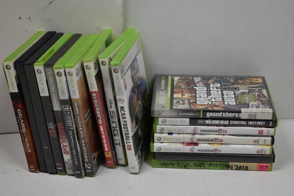 17 Xbox 360 Video Games. Includes 08 NCAA Football