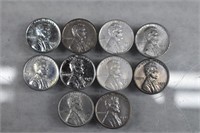 1943 Steel Cents - Lot of 10 Coins