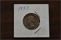 1937 Washington Quarter -90% Silver Coin