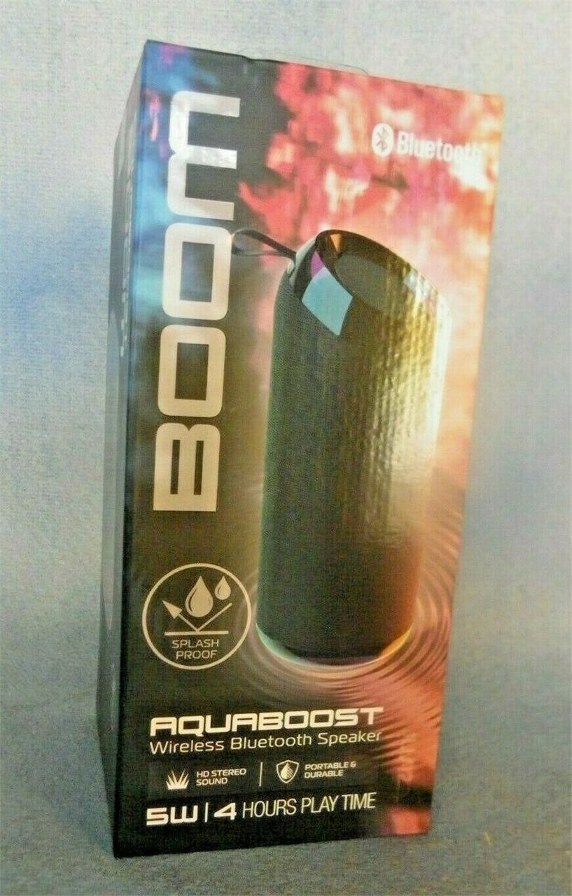 Tzumi Aquaboost Boom Black Wireless Bluetooth
