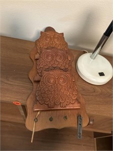 Owl letter holder clock and lamps
