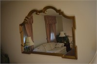 Large Formal Wood Framed Mirror