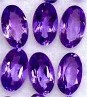 6 Natural Amethyst Gemstones 6 x 4