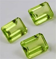 3 pieces of Natural Peridot 5x3