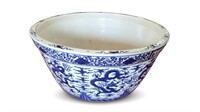 Large Chinese Blue and White Porcelain Basin,