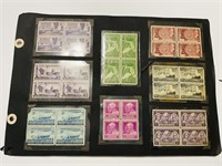 (12) Loose Pages of Vintage Unused Postage Stamps