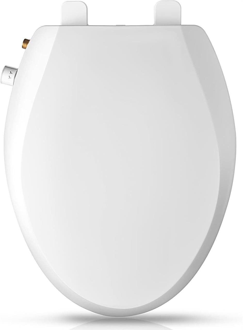 Elongated Bidet Toilet Seat with Quiet-Close