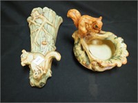 Two pieces of Weller Woodcraft pottery including