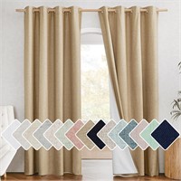 1PANEL ONLY 84X52  Blackout Linen Curtain