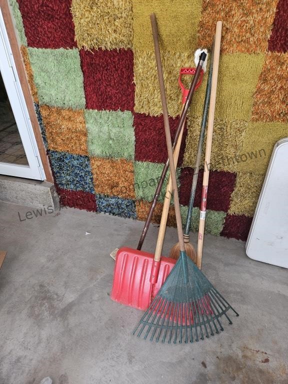 Assortment of yard tools