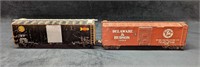 2 Vintage Distressed Westbrook O Scale Boxcars