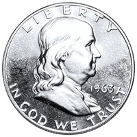 1963 Franklin Half Dollar GEM PROOF