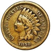 1859 Indian Head Penny NICELY CIRCULATED