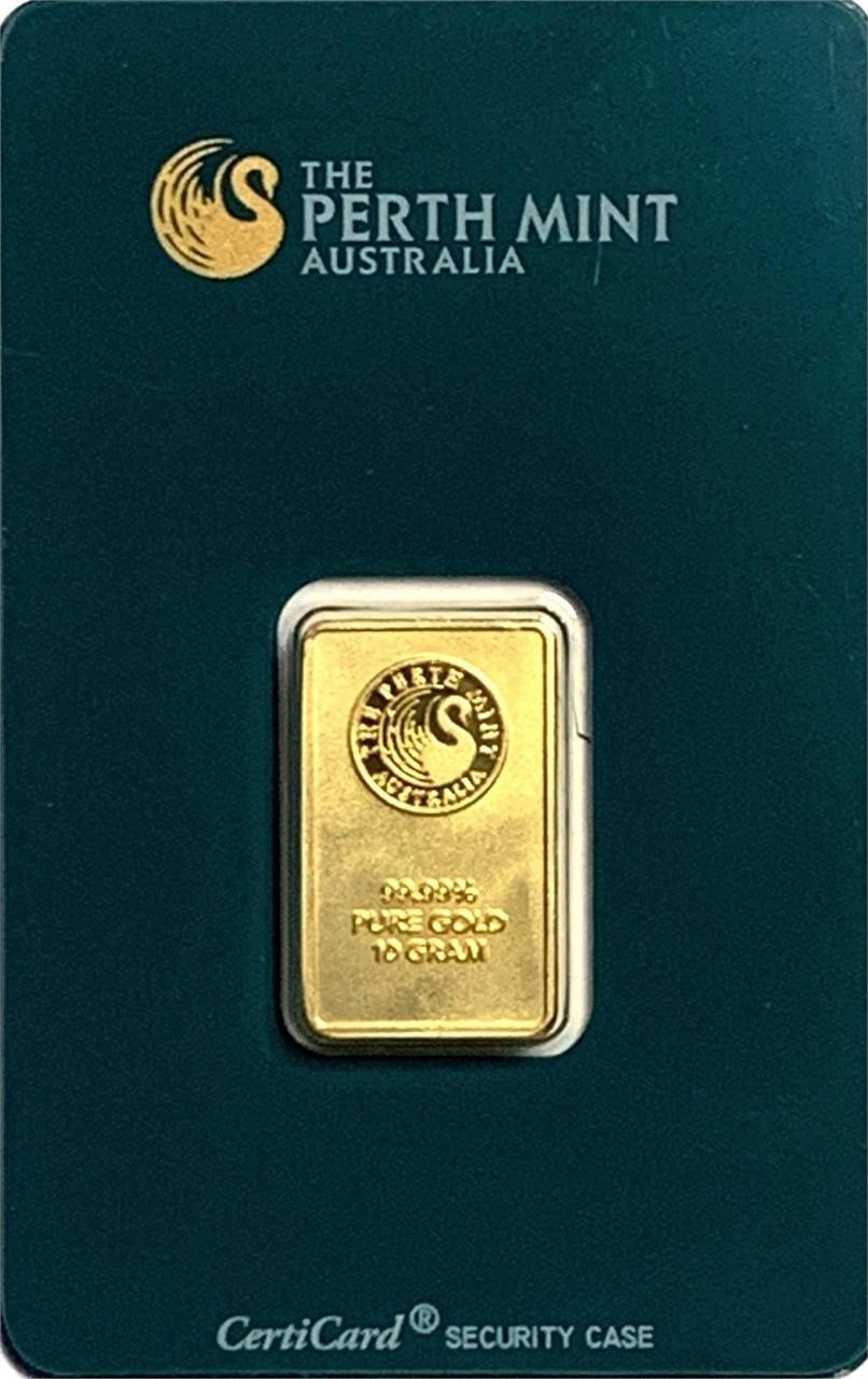 10g Perth Mint 99.99 Gold Bullion Bar