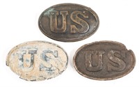 CIVIL WAR US ARMY BELT BUCKLES LOT OF 3