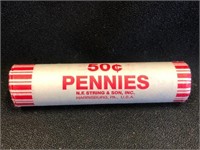 Roll (50) of Pennies - S Mint Marks