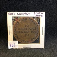 Gold Nugget Brothel Token - Cripple Creek CO