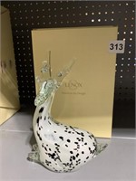 ART GLASS DEER LENOX 7.1" H  NEW IN ORIGINAL BOX