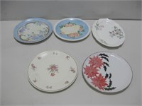 Five Assorted Porcelain Plates