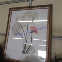 Framed floral picture, 32 x 26