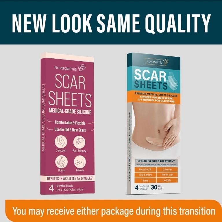 NUVADERMIS Silicone Scar Sheets - Extra Long Scar