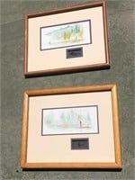 2 Glass Front Framed Prints With Fishing Flies