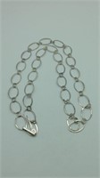 Sterling Silver Extra Long Linked Necklace