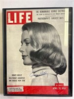 Signed life magazine Grace Kelley with certified