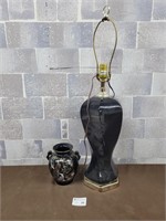 Japan vase and black lamp