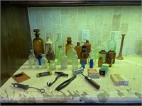 Large Lot of Antique Glass Bottles & Medicinal