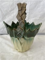 Vintage McCoy Basket Vase