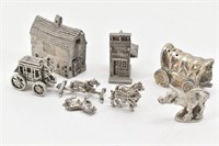 Lot of: Small Pewter Mini  Figurines