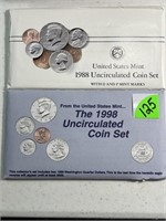 1988 & 1998 Uncirculated Mint Sets