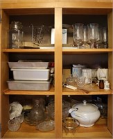 Kitchen Cabinet Contents - Crystal, Serve Wares
