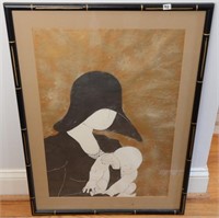 STEPHEN WHITE "LADY WITH A BABY" 1 OF 4 21 X 29.5