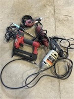 Air brad nailer, Dremel, wood burner