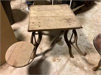 antique drugstore table w/ swing out seats*