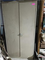 Two-door metal cabinet with contents 72x36x18