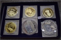 Six Commemorative Coins in Box