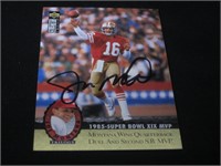 Joe Montana Signed Trading Card Direct COA